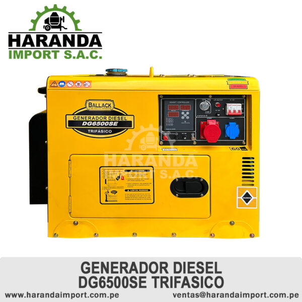 GENERADOR DIESEL DG6500SE TRIFASICO