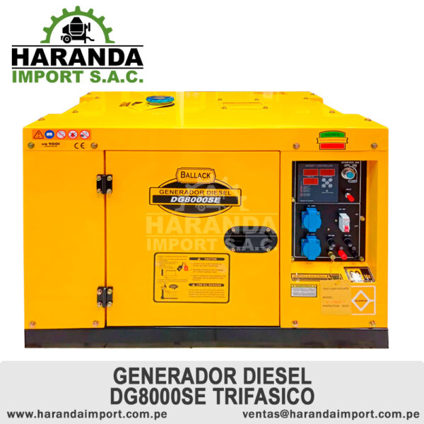 GENERADOR DIESEL DG8000SE TRIFASICO