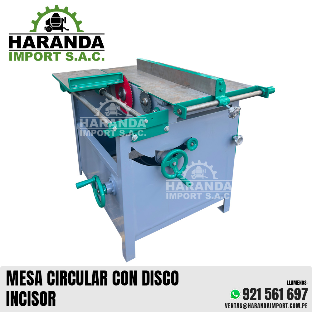 MESA CIRCULAR CON DISCO INCISOR MESA CIRCULAR CON DISCO INCISOR