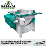 MESA CIRCULAR CON INCLINACIÓN DE DISCO A 45 GRADOS Y SISTEMA DE ELEVACIÓN DE DISCO
