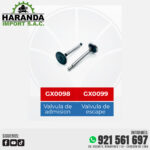 VALVULA DE ADMISION Y ESCAPE GX0098 - GX0099