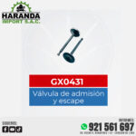 VALVULA DE ADMISION Y ESCAPE GX431