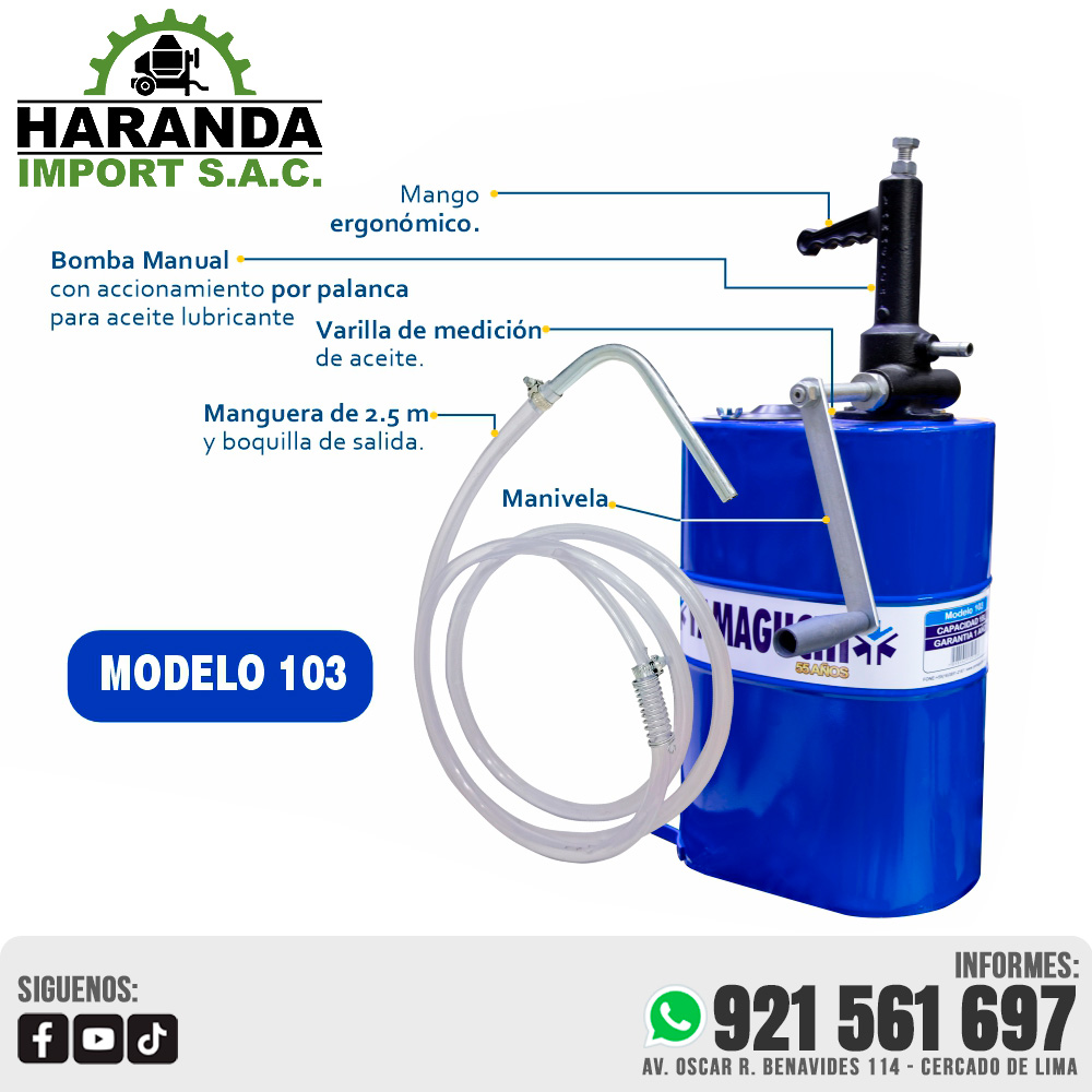 ACEITERA MANUAL DE 18L CON MANIVELA YAMAGUCHI 103 ACEITERA MANUAL DE 18L CON MANIVELA YAMAGUCHI 103