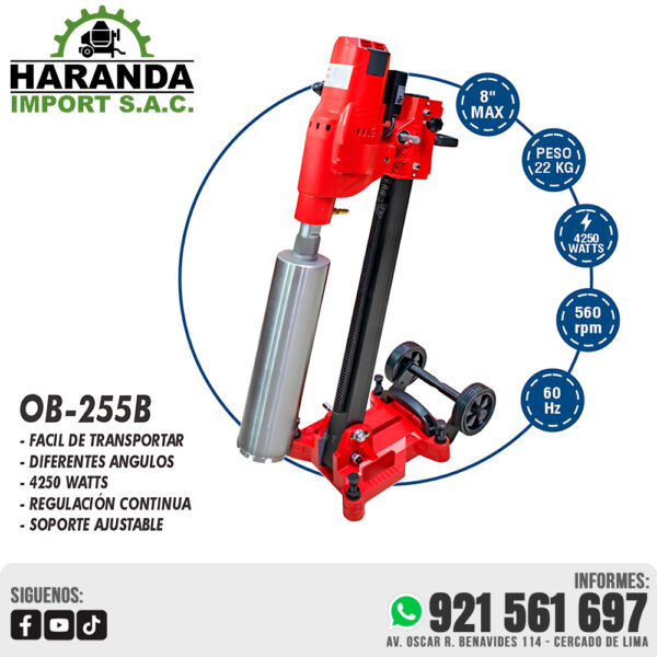 PERFORADORA DIAMANTINA UBAO MOD-OB 255B