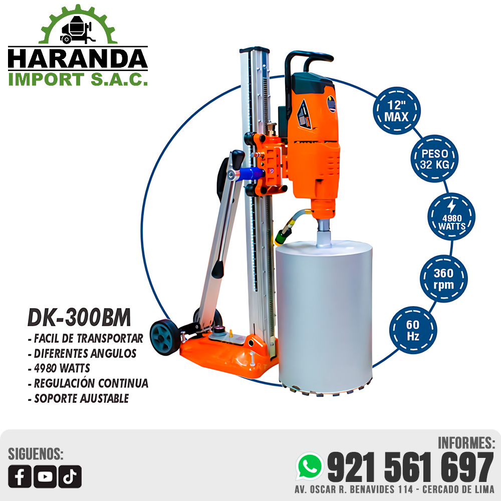 PERFORADORA DIAMANTINA – MODELO DK-300BM PERFORADORA DIAMANTINA – MODELO DK-300BM