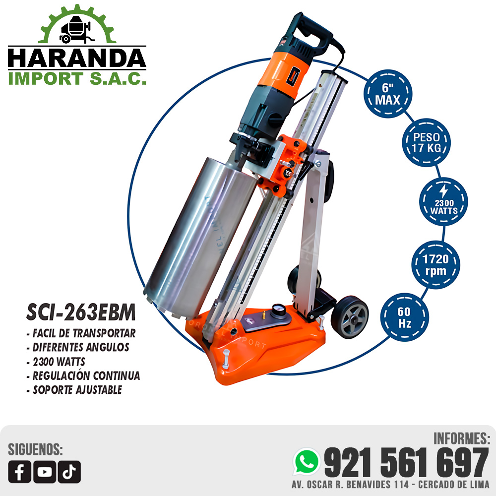 PERFORADORA DIAMANTINA – MODELO SCI-263EBM PERFORADORA DIAMANTINA – MODELO SCI-263EBM