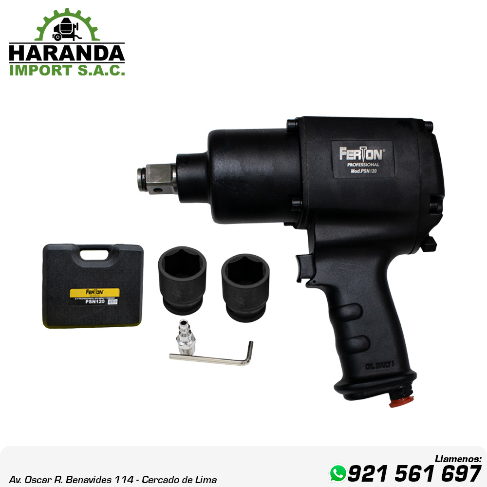 PISTOLA NEUMATICA LIVIANA PSN120 DE 3-4 FERTON PISTOLA NEUMATICA LIVIANA PSN120 DE 3/4″ FERTON